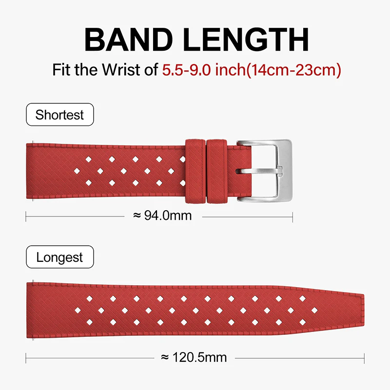Premium-Grade Tropical FKM Rubber Watch Strap - Image 33