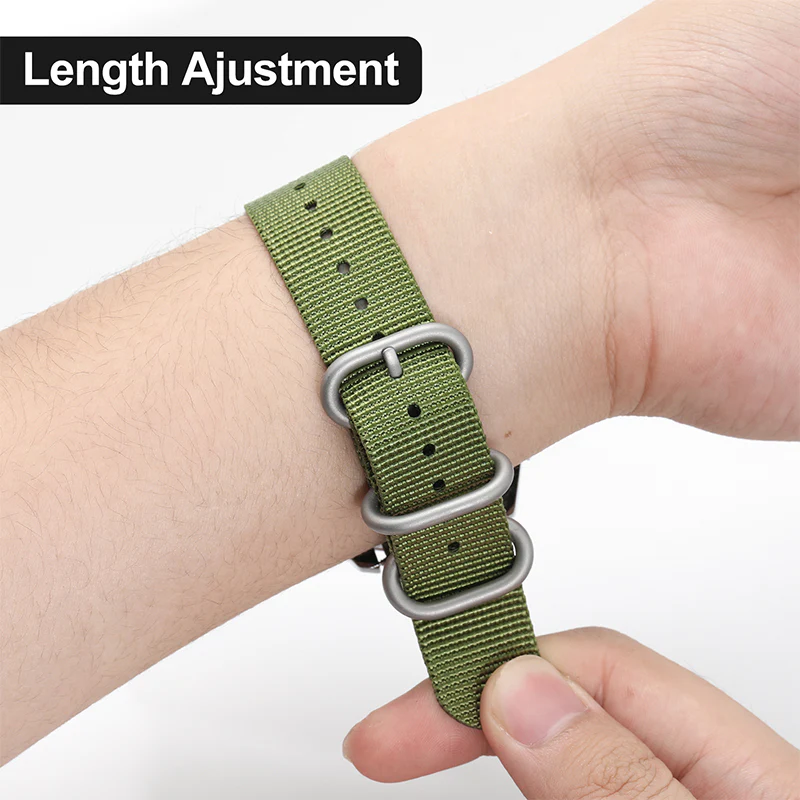 Thick Premium Woven Nylon Military Watch Zulu Strap - Image 17